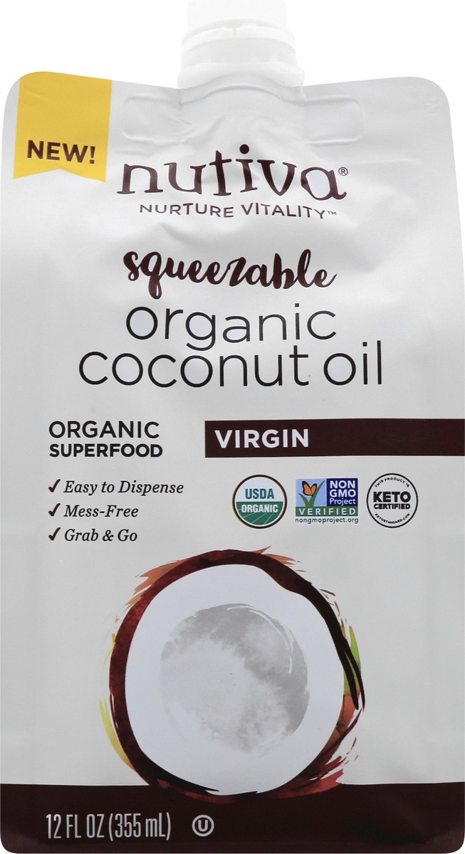 slide 13 of 13, Nutiva Nurture Vitality Organic Virgin Squeezable Coconut Oil 12 oz, 12 oz