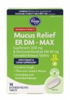 slide 1 of 1, Kroger Mucus Relief Expectorant & Cough Suppressant Tablets, 14 ct
