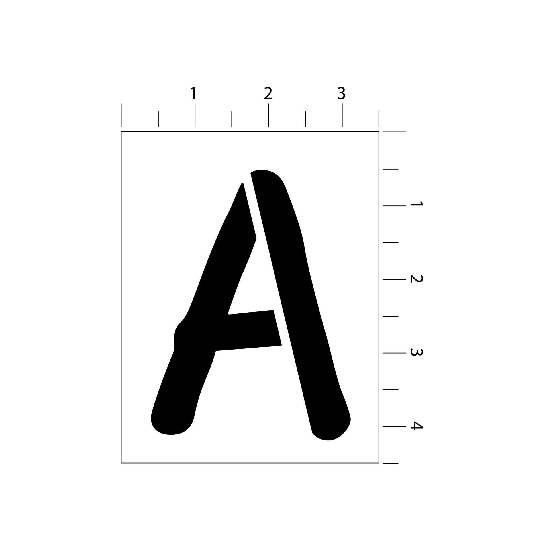 slide 4 of 4, 4.5" Alphabet Stencils By Craft Smart, 4.5 in