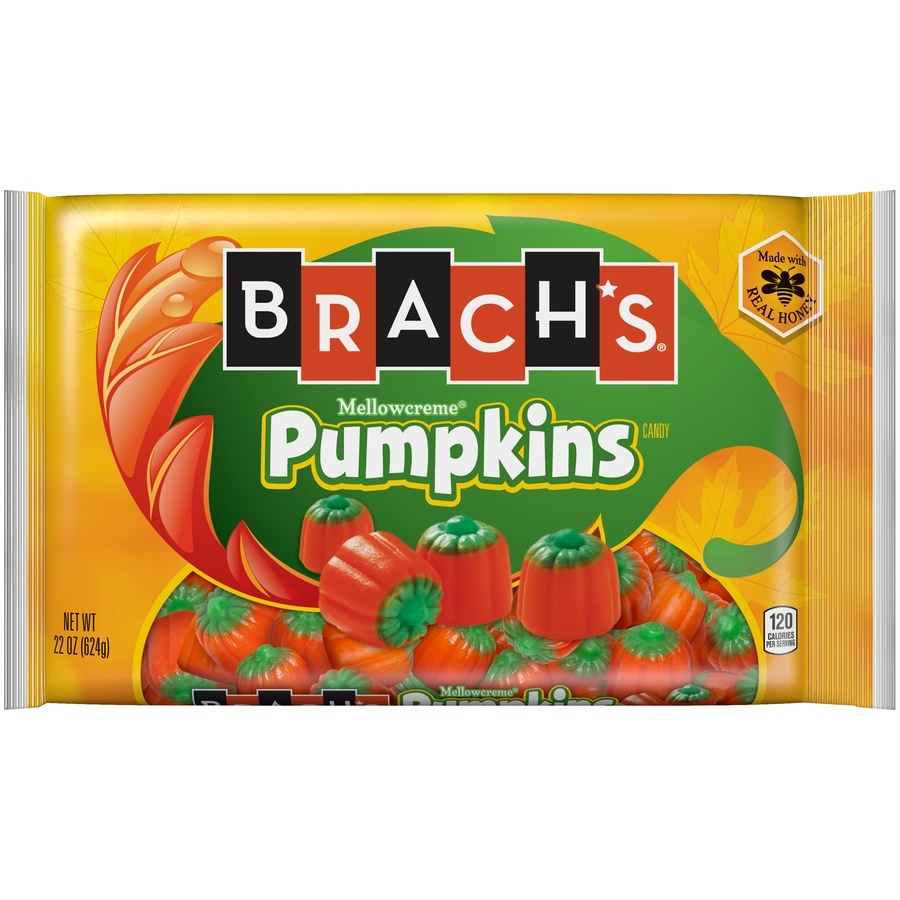 slide 1 of 2, Brach's Mellowcreme Pumpkins Candy, 22 oz