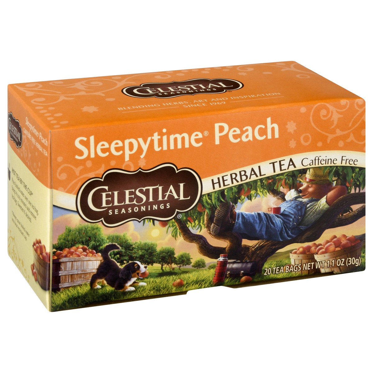 slide 2 of 9, Celestial Seasonings Caffeine Free Peach Sleepytime Herbal Tea, 