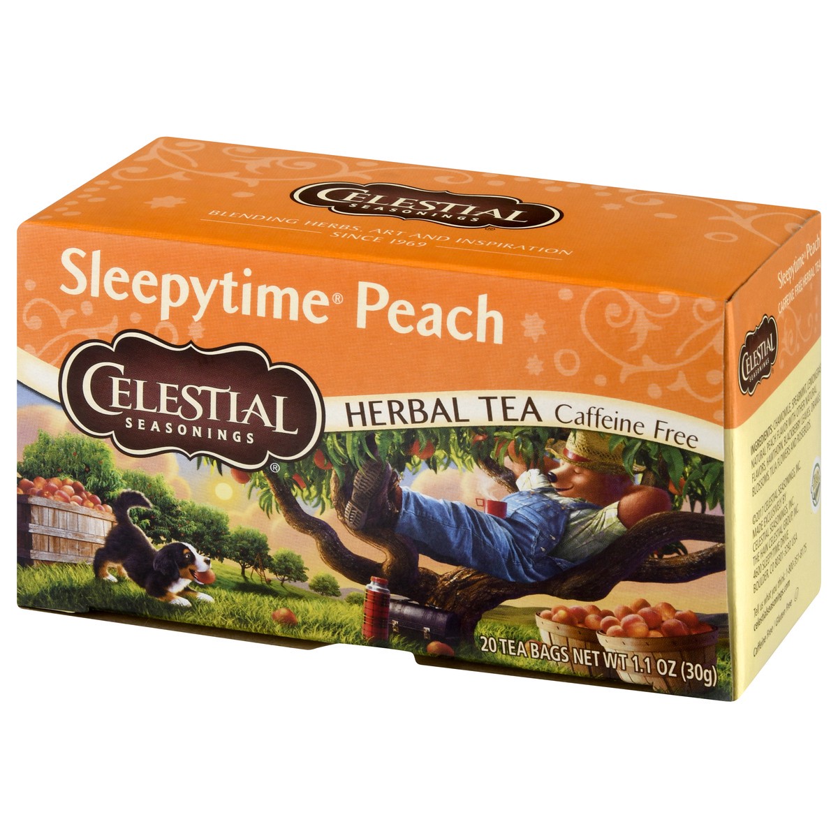 slide 3 of 9, Celestial Seasonings Caffeine Free Peach Sleepytime Herbal Tea, 