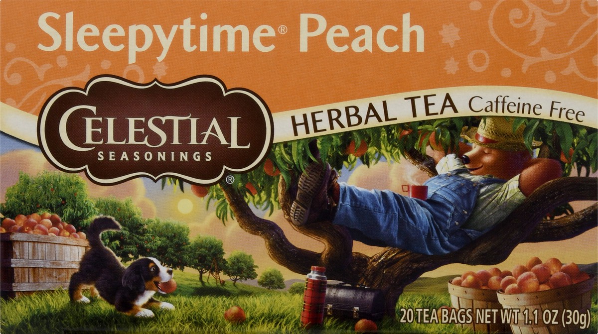 slide 6 of 9, Celestial Seasonings Caffeine Free Peach Sleepytime Herbal Tea, 