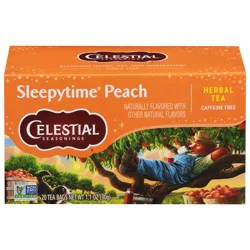 Celestial Seasonings Seasonings Sleepytime Caffeine Free Peach Herbal Tea - 20 Tea Bags
