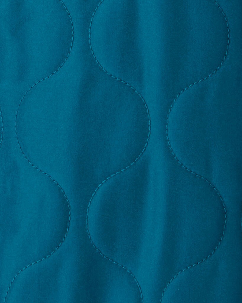 slide 3 of 4, Carter's Carters Baby Boy Quilted Long-Sleeve Jumpsuit - Blue Teal NB, 1 ct