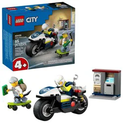 LEGO City Police Motorcycle Chase Building Toy 60455