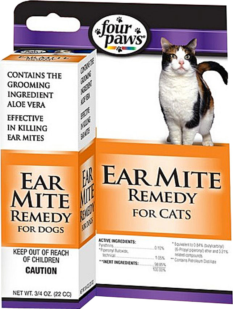 slide 1 of 1, Four Paws Ear Mite Remedy for Cats, 0.75 oz