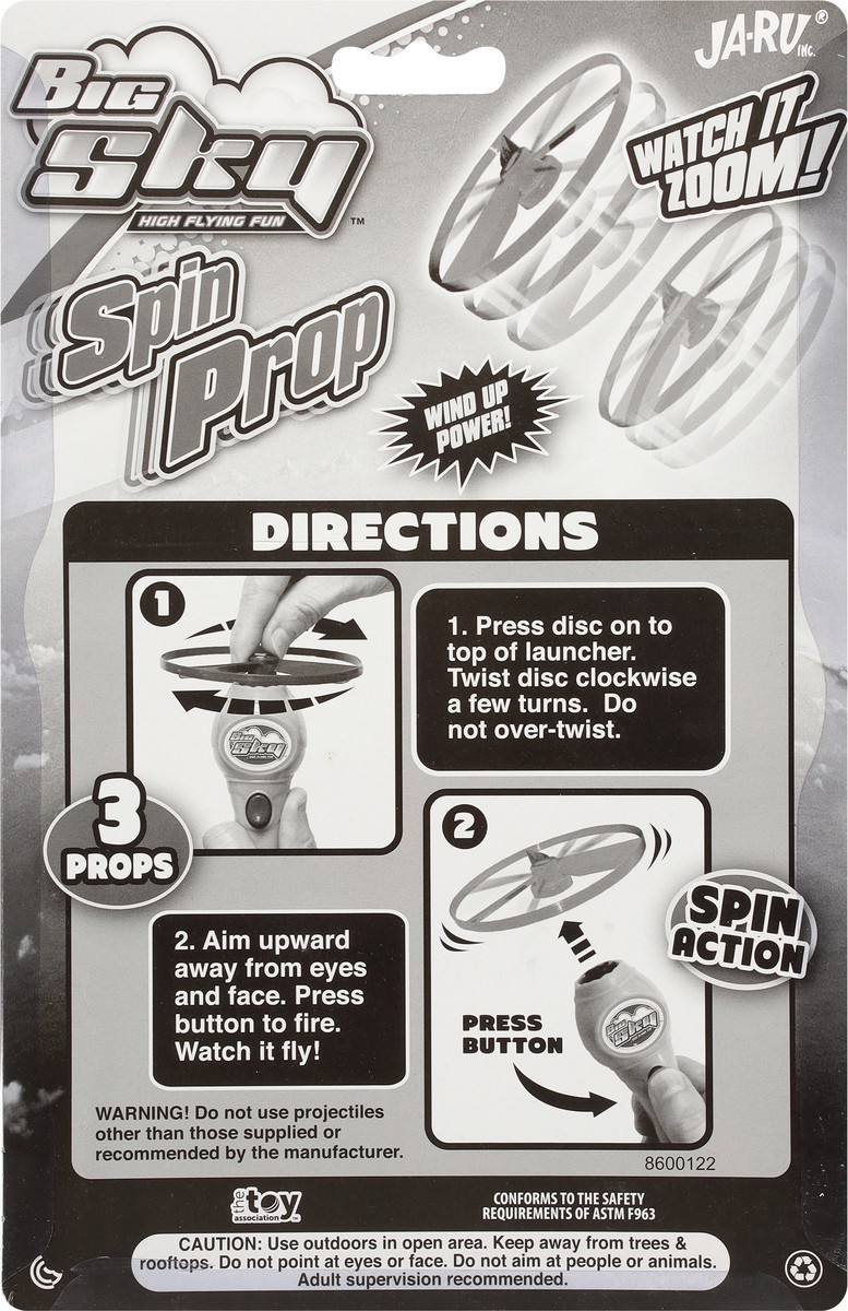 slide 7 of 9, Ja-Ru Big Sky 3 Saucers Spin Prop Toys 1 ea, 1 ct
