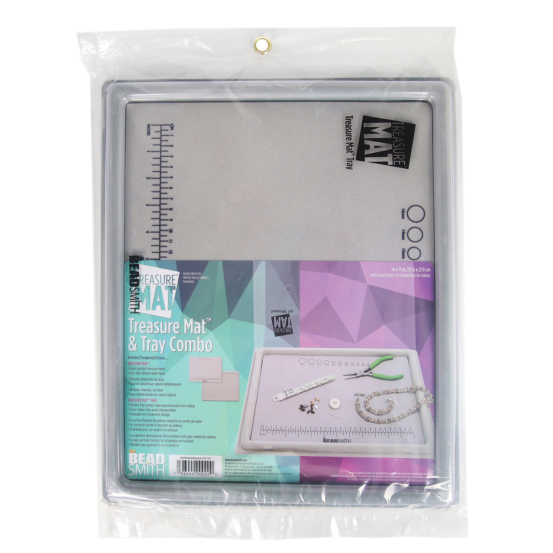 slide 4 of 4, The Beadsmith Treasure Mat & Tray Combo, 11" X 14", 11 in x 14 in