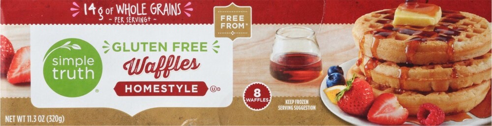 slide 3 of 3, Simple Truth Gluten Free Homestyle Waffles, 8 ct / 11.3 oz