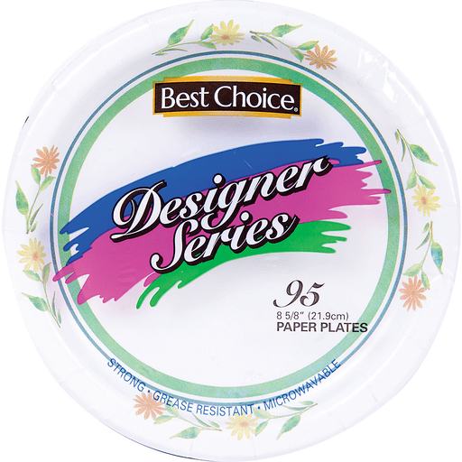 slide 1 of 1, Best Choice Designer Plates, 95 ct