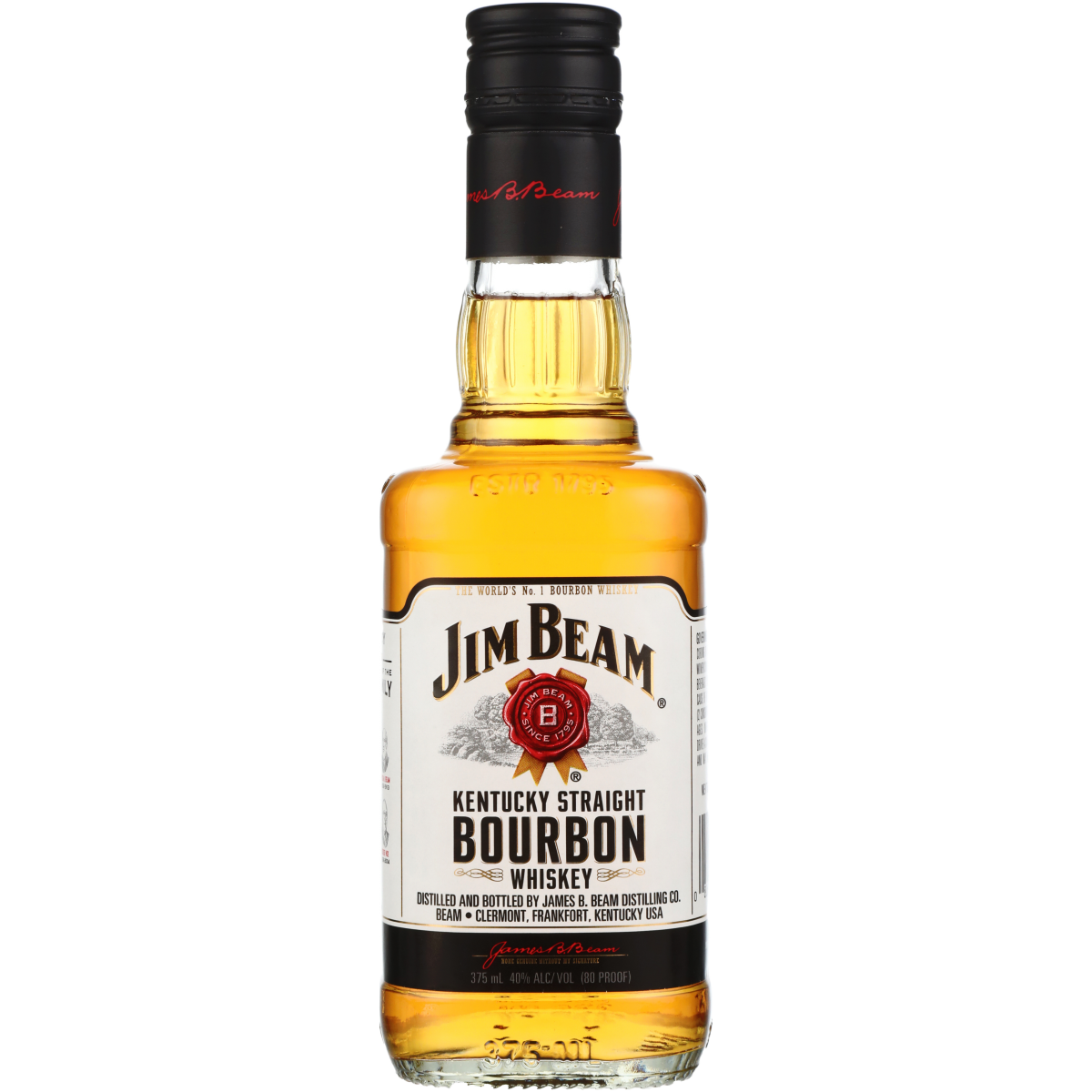 slide 1 of 4, Jim Beam Jim Bourbon Kentucky Straight Bourbon Whiskey, 375 ml