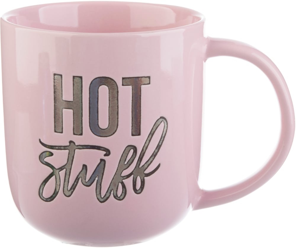 slide 1 of 1, Clay Art Matte Hot Stuff Mug - Pink/Silver, 1 ct