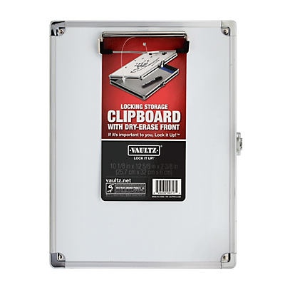 slide 1 of 1, Vaultz Locking Storage Dry Erase Clipboard, 1 ct