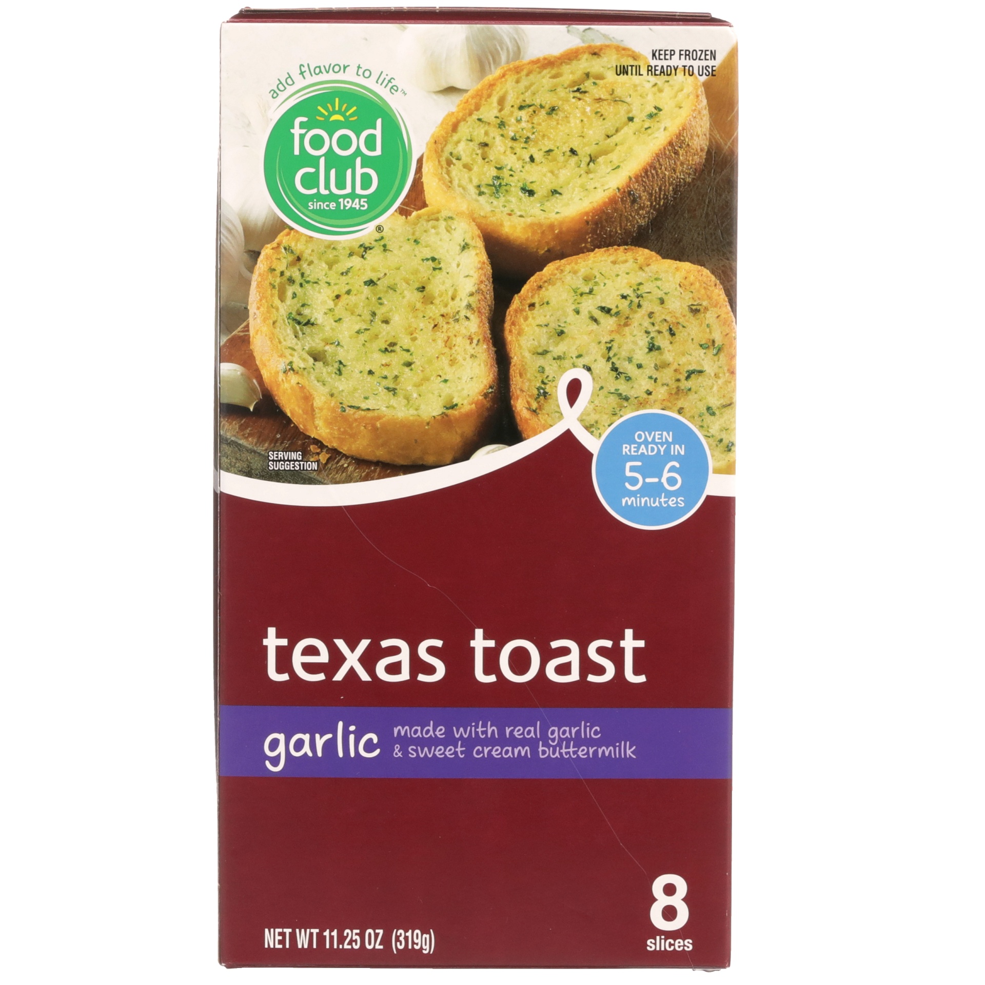 slide 1 of 6, Food Club Texas Toast - Garlic Hearth Baked, 11.25 oz