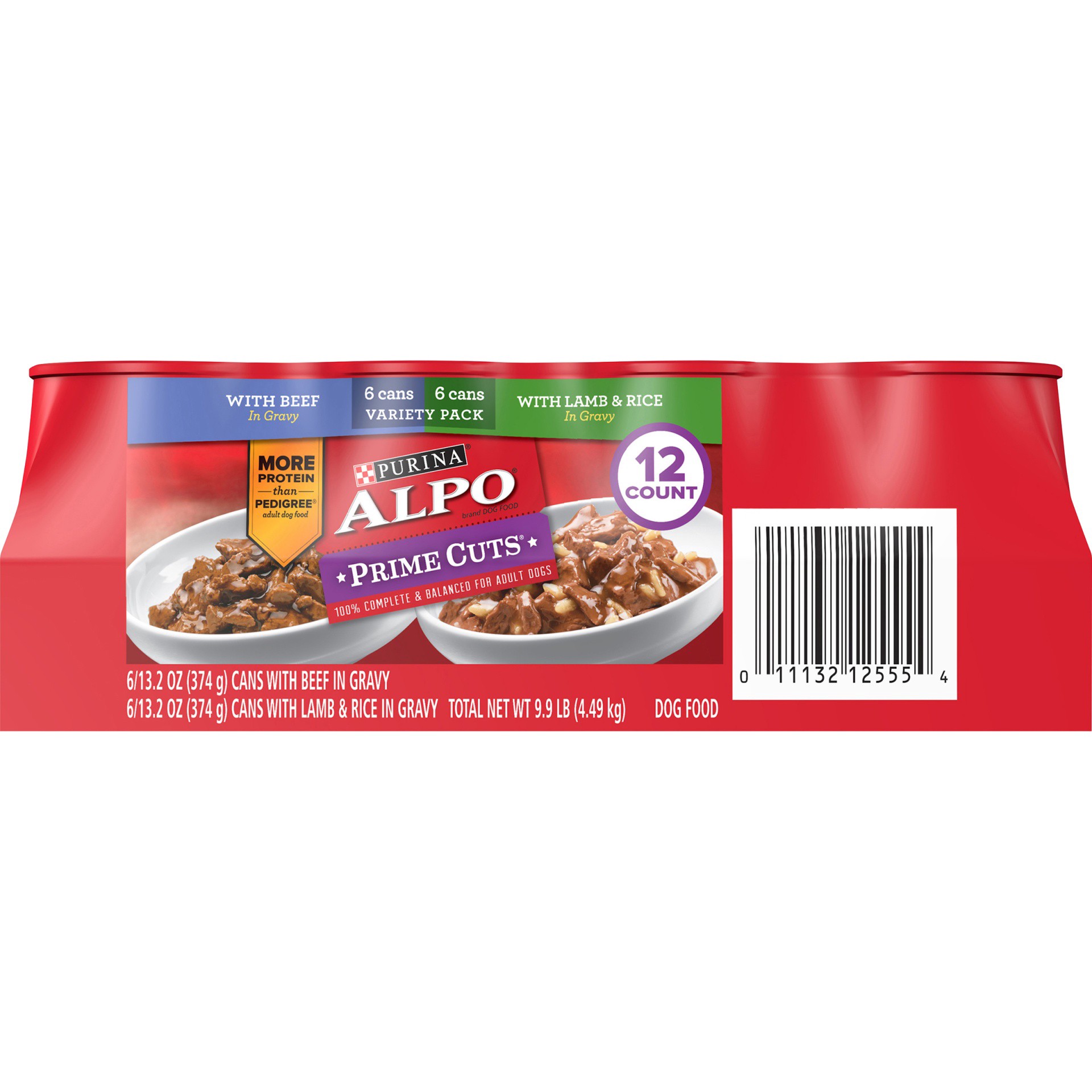 slide 9 of 9, Purina ALPO Gravy Wet Dog Food Variety Pack, Prime Cuts With Beef & With Lamb & Rice, 158.4 oz