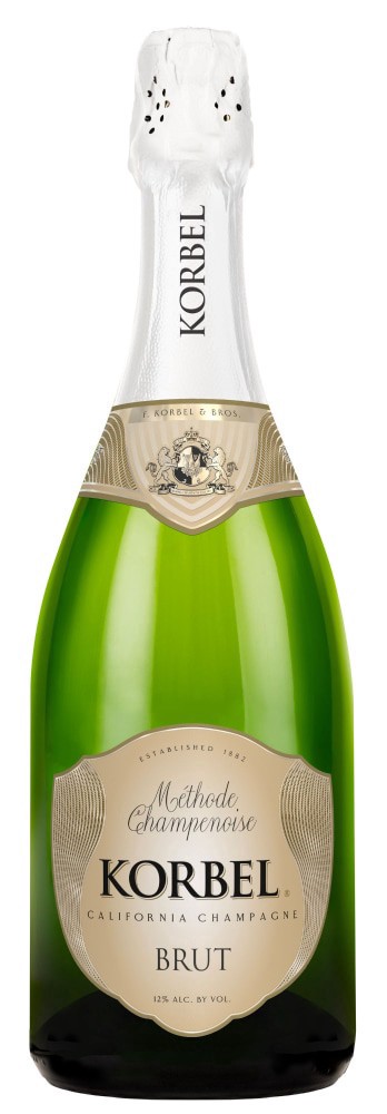 slide 1 of 5, Korbel Brut California Champagne Sparkling Wine, 750 mL Bottle, 24 Proof, 750 ml