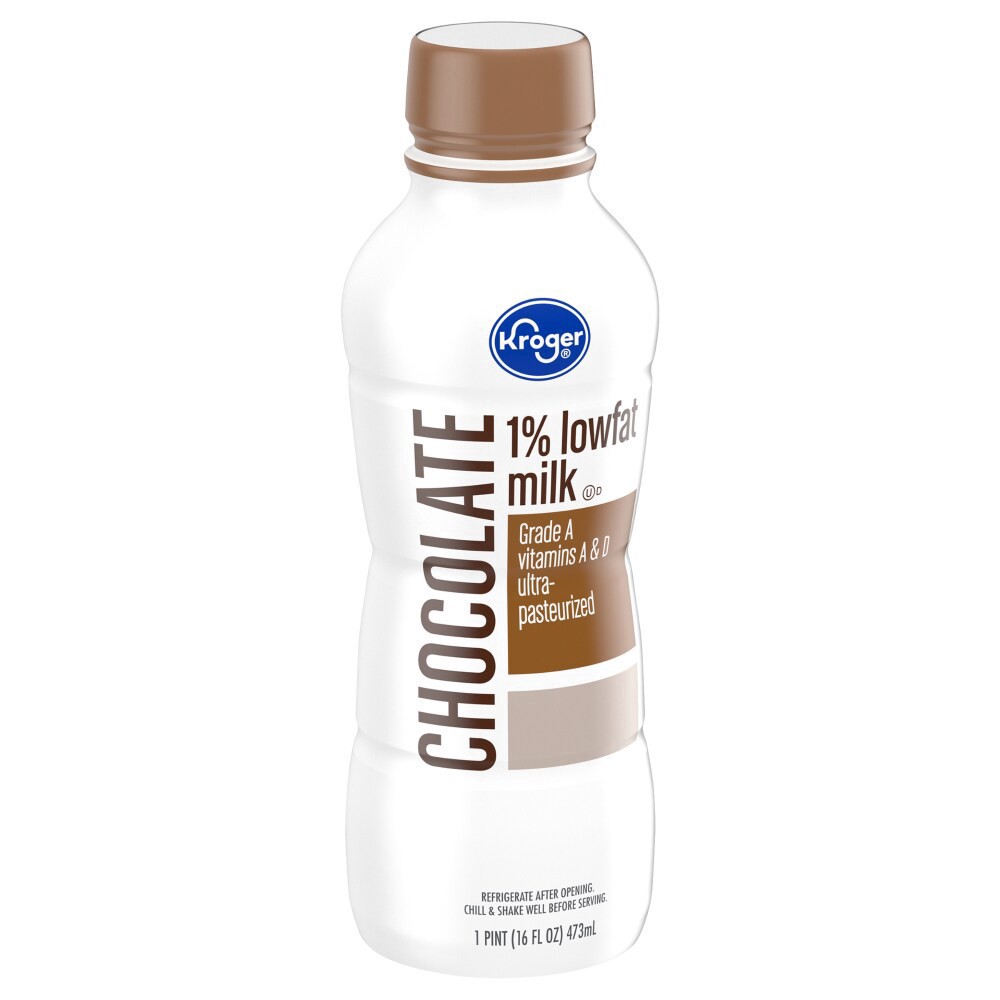 slide 4 of 5, Kroger Fat Free Chocolate Milk, 1 pint