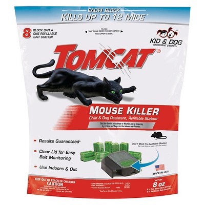 slide 1 of 1, Tomcat Mouse Killer Refillable Bait Station, 8 ct