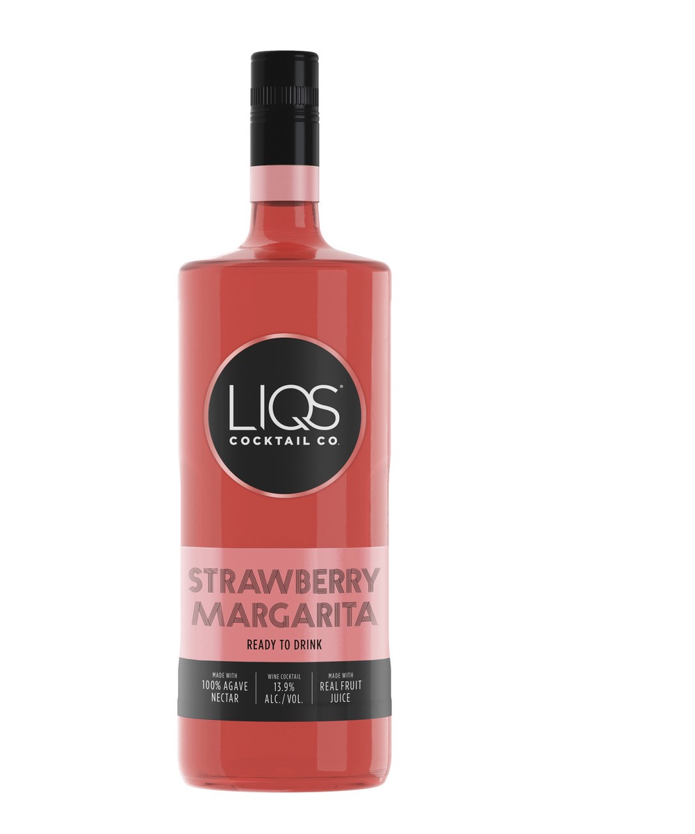 slide 2 of 4, LIQS Strawberry Margarita Ready to Drink Cocktail, 1.5 liter