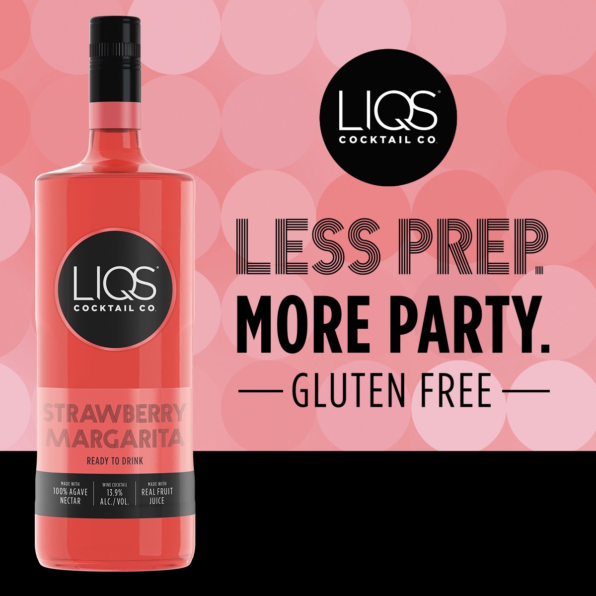 slide 3 of 4, LIQS Strawberry Margarita Ready to Drink Cocktail, 1.5 liter