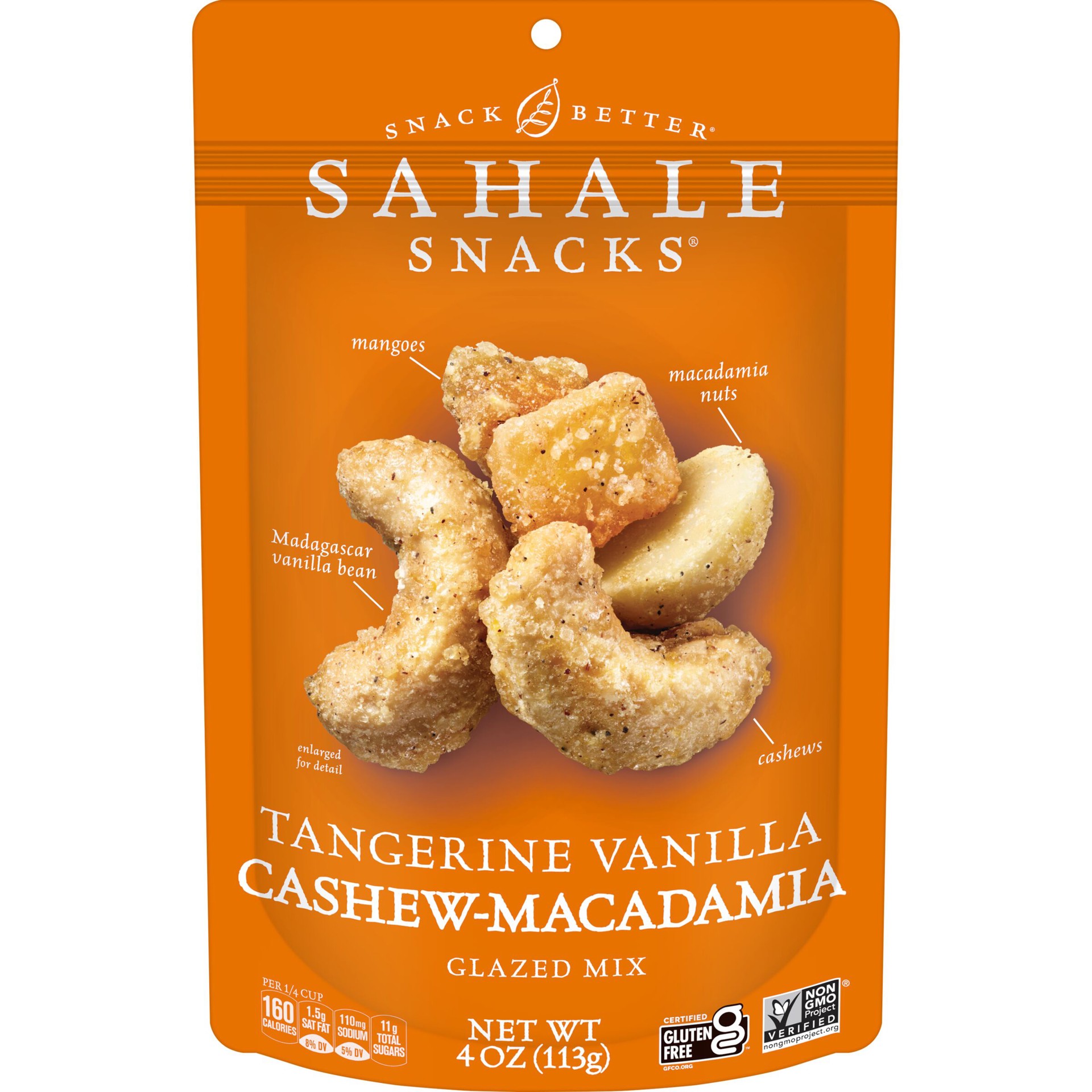 slide 1 of 4, Sahale Snacks Tangerine Vanilla Cashew-Macadamia 4 oz, 4 oz