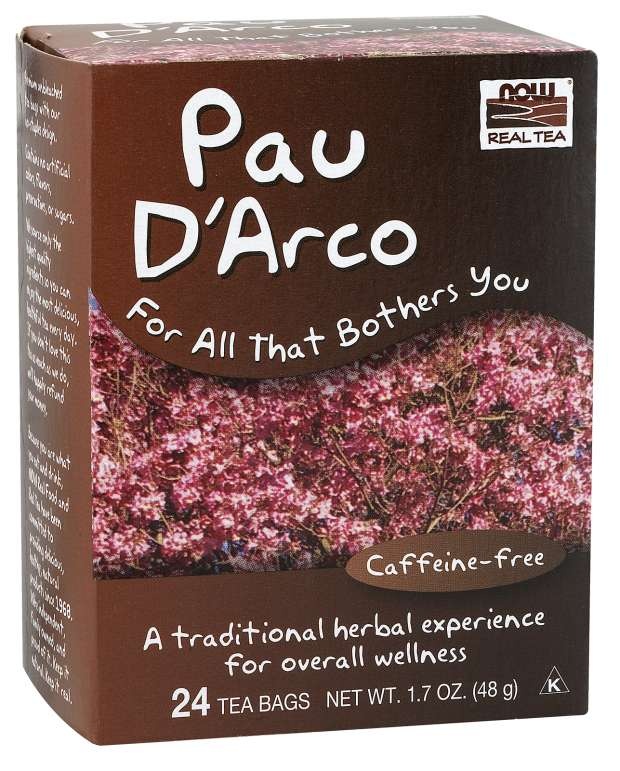 slide 1 of 1, NOW Pau D'Arco Tea - 24 Tea Bags, 24 ct