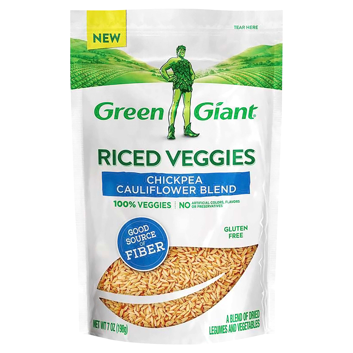 slide 1 of 1, Green Giant Riced Veggies Chickpea Cauliflower Blend, 7 oz