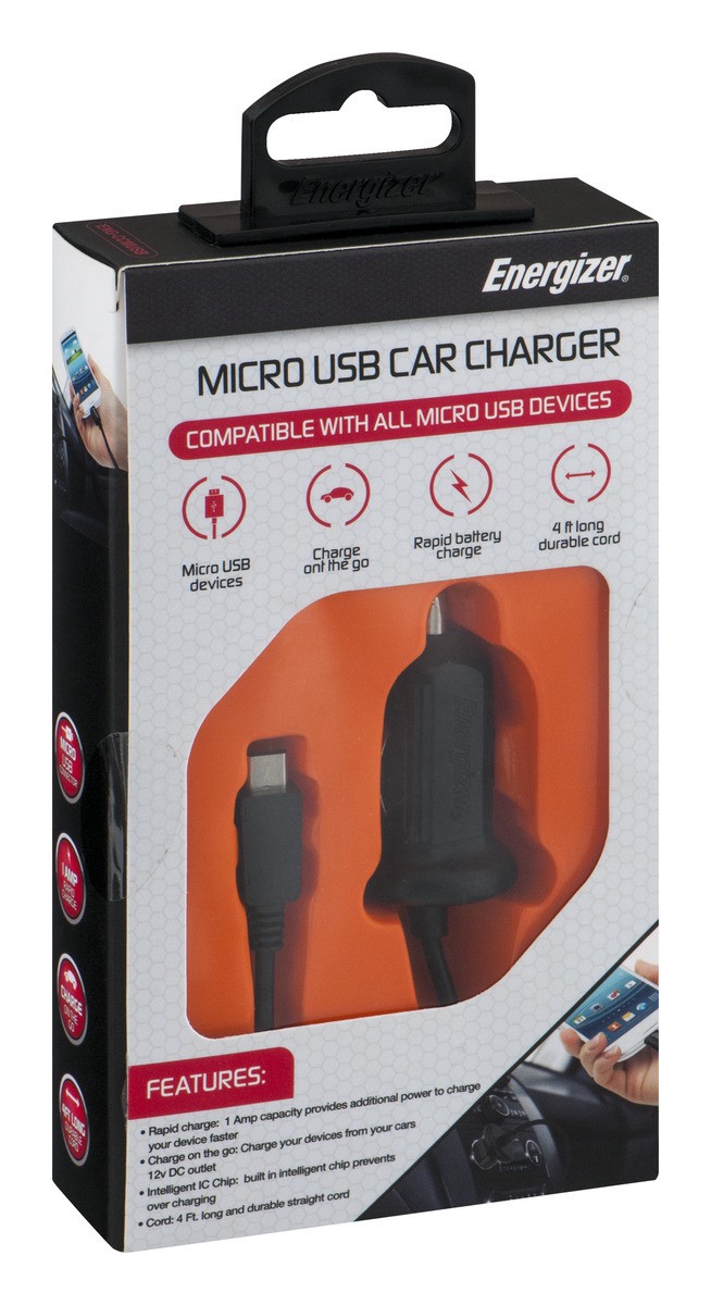 slide 2 of 9, Energizer Micro Usb Car Charger, 1 ct