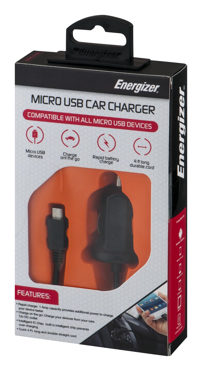 slide 6 of 9, Energizer Micro Usb Car Charger, 1 ct