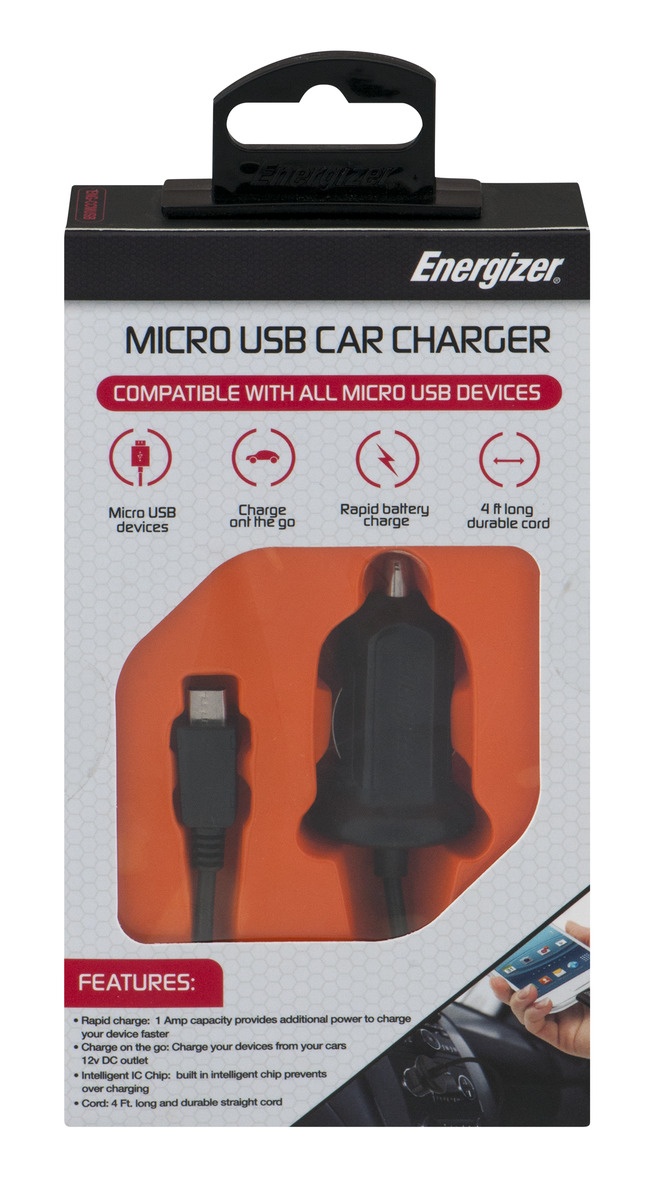 slide 1 of 9, Energizer Micro Usb Car Charger, 1 ct