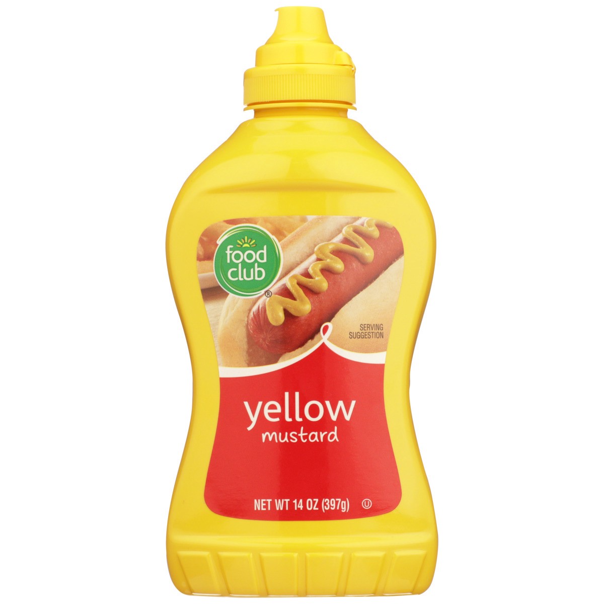 slide 9 of 9, Food Club Yellow Mustard, 14 oz