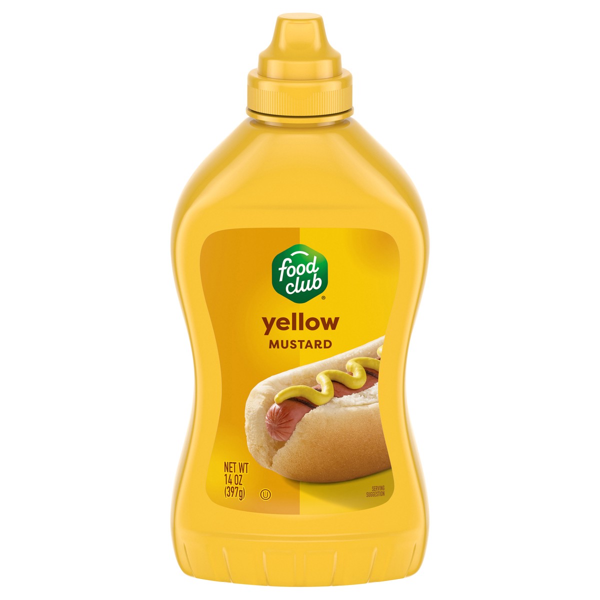 slide 1 of 9, Food Club Yellow Mustard 14 oz, 14 oz