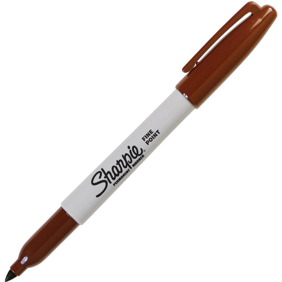 slide 2 of 3, Sharpie Permanent Fine-Point Marker, Brown, 1 ct