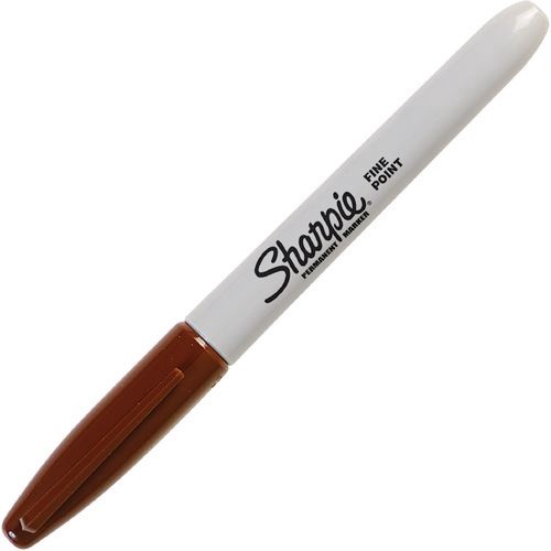 slide 3 of 3, Sharpie Permanent Fine-Point Marker, Brown, 1 ct