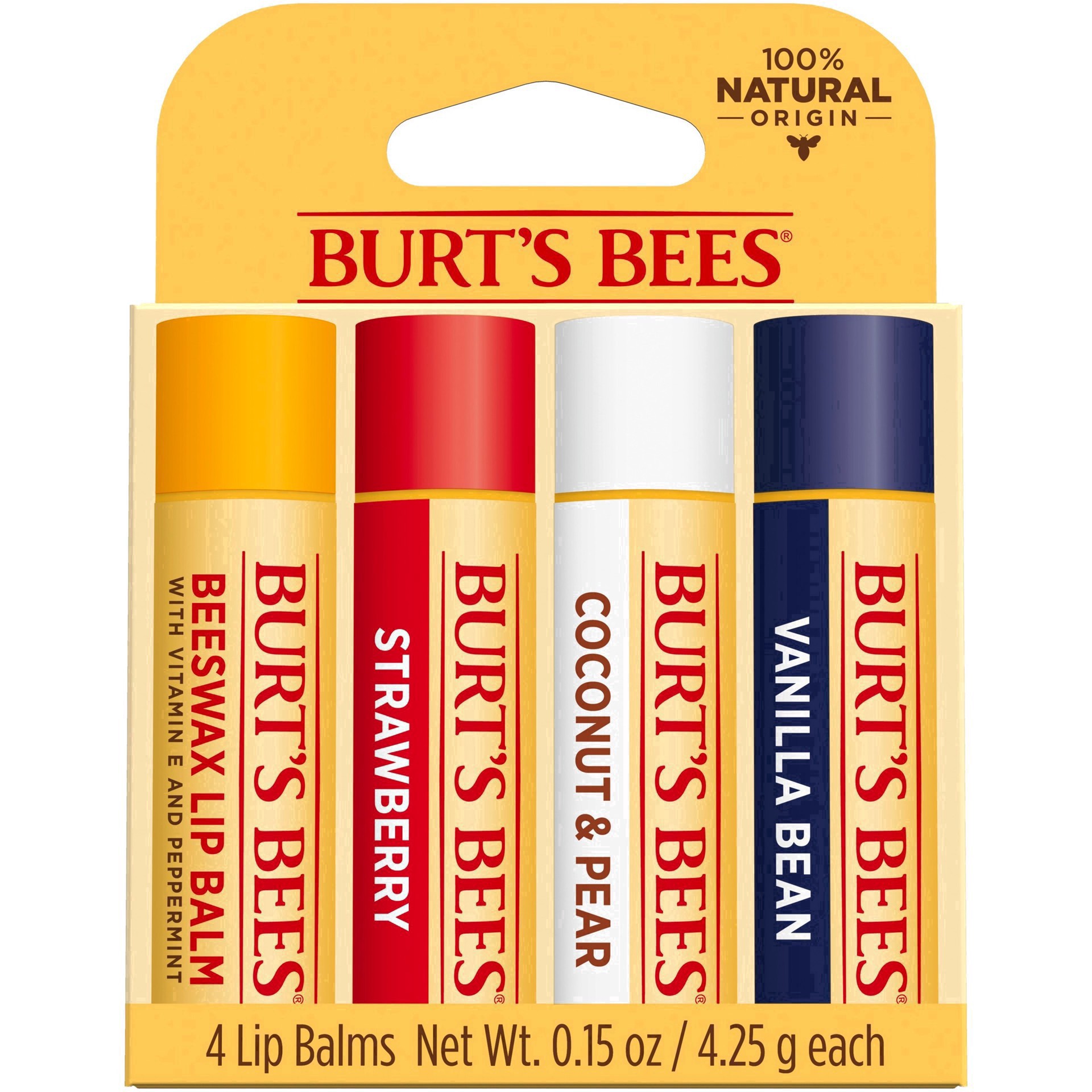 slide 91 of 150, Burt's Bees Natural Origin Moisturizing Multipack Lip Balm, 4 ct