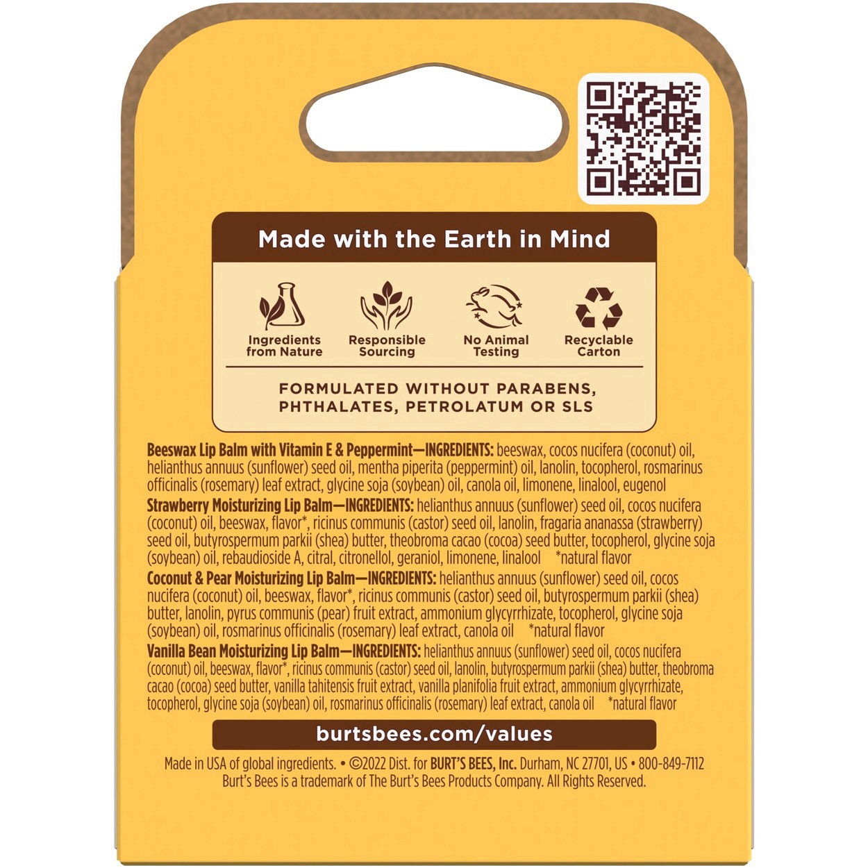 slide 112 of 150, Burt's Bees Natural Origin Moisturizing Multipack Lip Balm, 4 ct