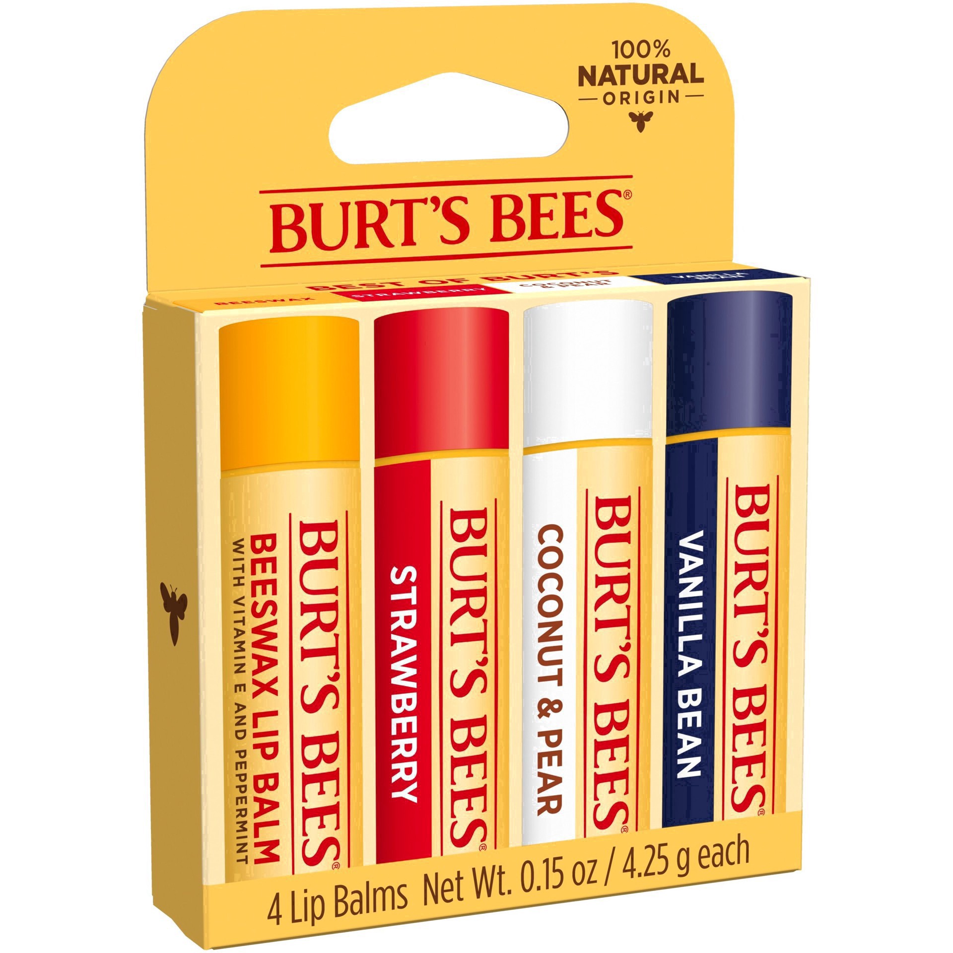 slide 11 of 150, Burt's Bees Natural Origin Moisturizing Multipack Lip Balm, 4 ct