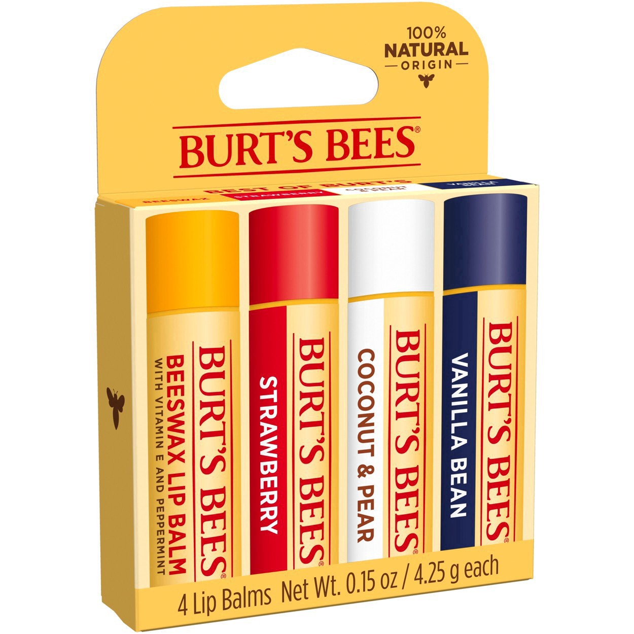 slide 68 of 150, Burt's Bees Natural Origin Moisturizing Multipack Lip Balm, 4 ct