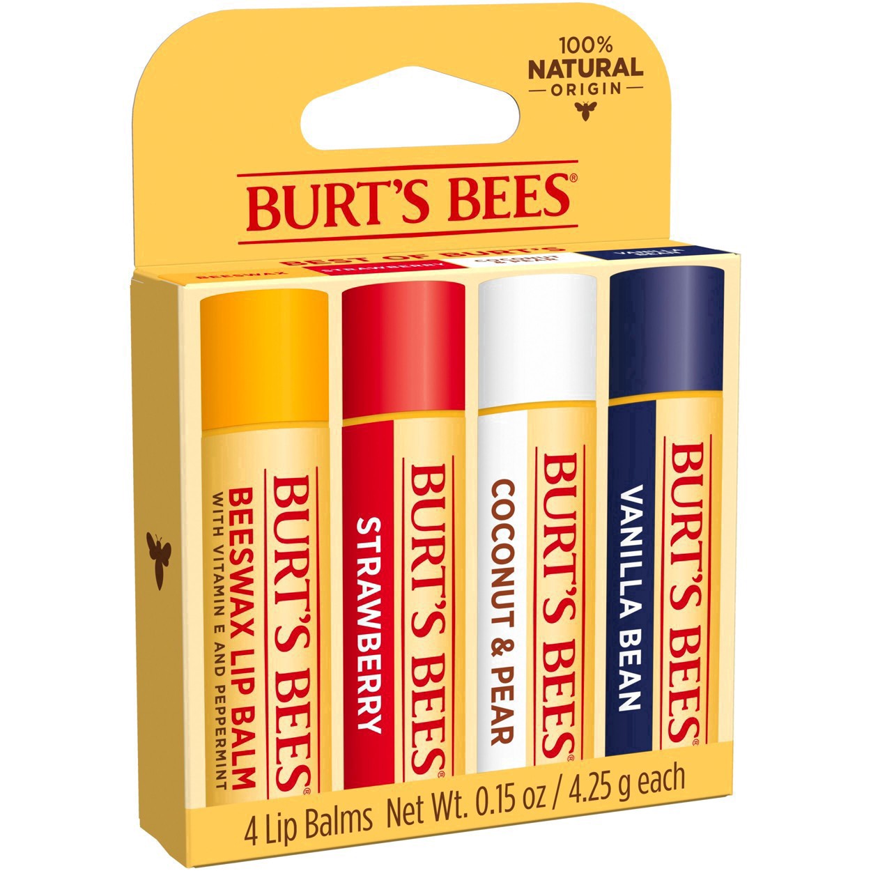 slide 6 of 150, Burt's Bees Natural Origin Moisturizing Multipack Lip Balm, 4 ct
