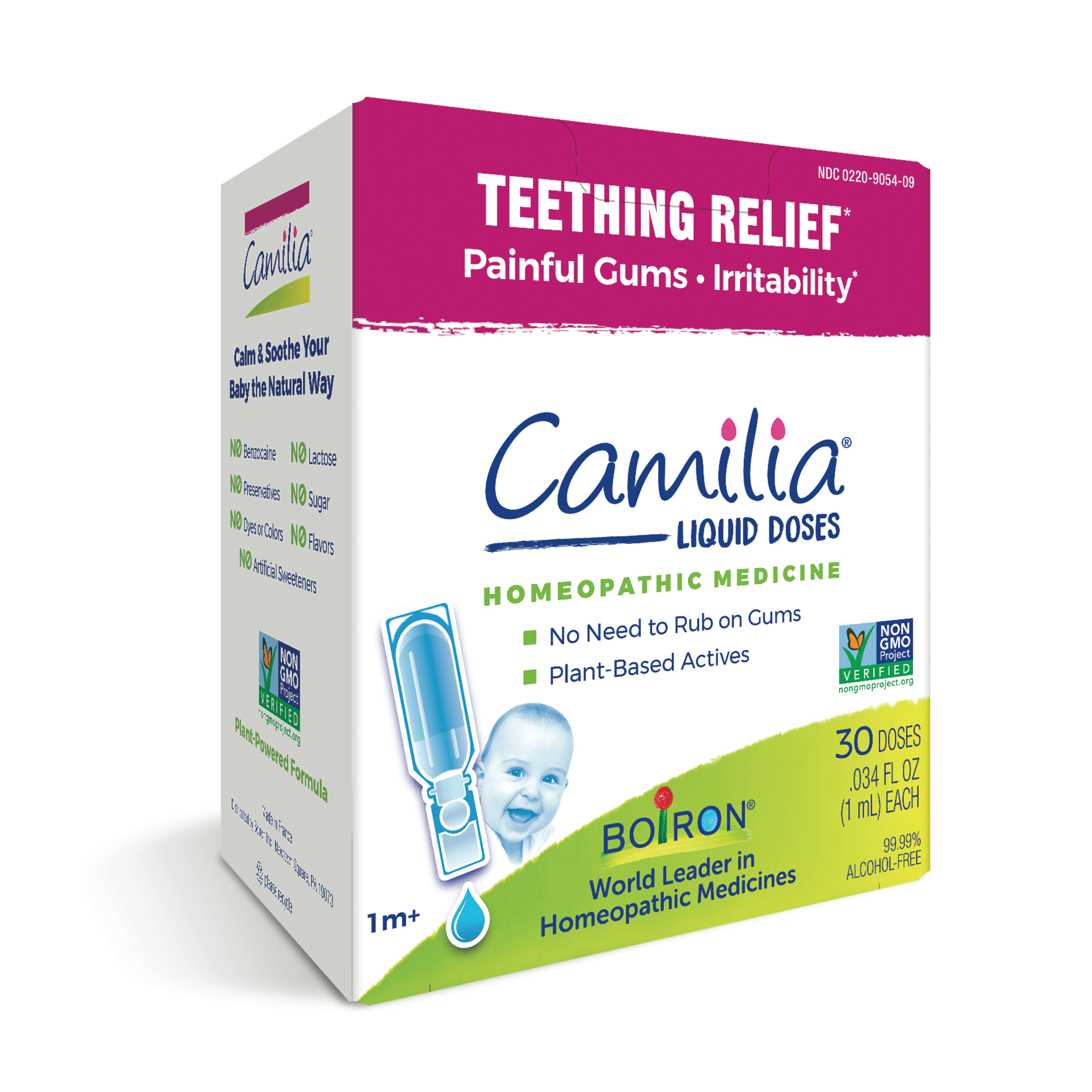 slide 5 of 5, Boiron Camilia Teething Drops for Daytime and Nighttime Relief of Painful or Swollen Gums and Irritability in Babies - 30ct, 30 ct