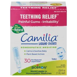Camilia Boiron Liquid Doses 1m+ Teething Relief 30 - 0.034 fl oz Each