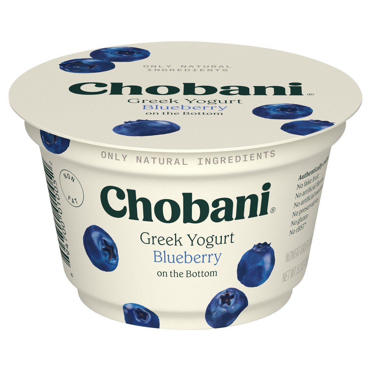 slide 1 of 9, Chobani Non-Fat Blueberry on the Bottom Greek Yogurt 5.3oz, 5.3 oz