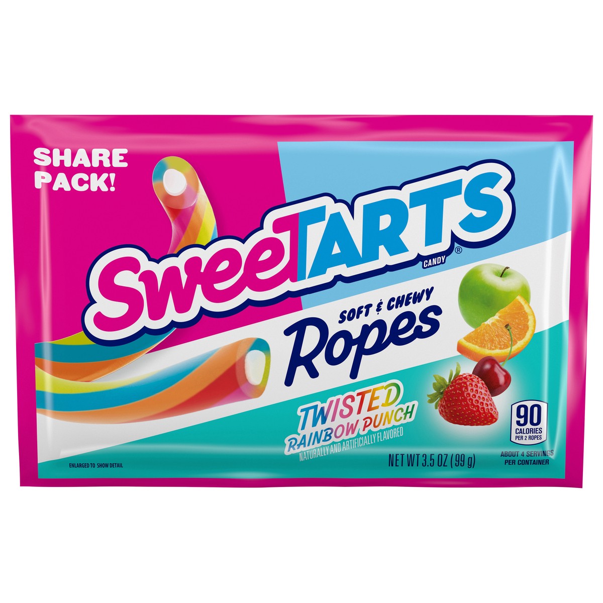 slide 1 of 11, SweeTARTS FERRARA CANDY COMPANY SweeTarts - SWT 71512 159433 ROPE TW RAINBOW SP PCH 71512 - EvDay 3.5oz 2023-148-3, 3.5 oz