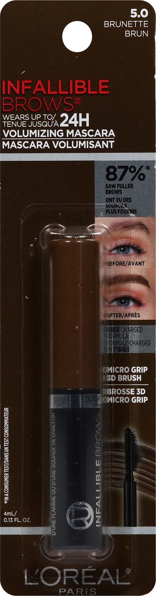slide 5 of 11, L'Oréal 5.0 Brunette Infallible 24H Volumizing Mascara 0.13 fl oz, 0.13 fl oz