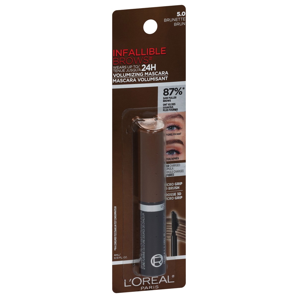 slide 3 of 11, L'Oréal 5.0 Brunette Infallible 24H Volumizing Mascara 0.13 fl oz, 0.13 fl oz