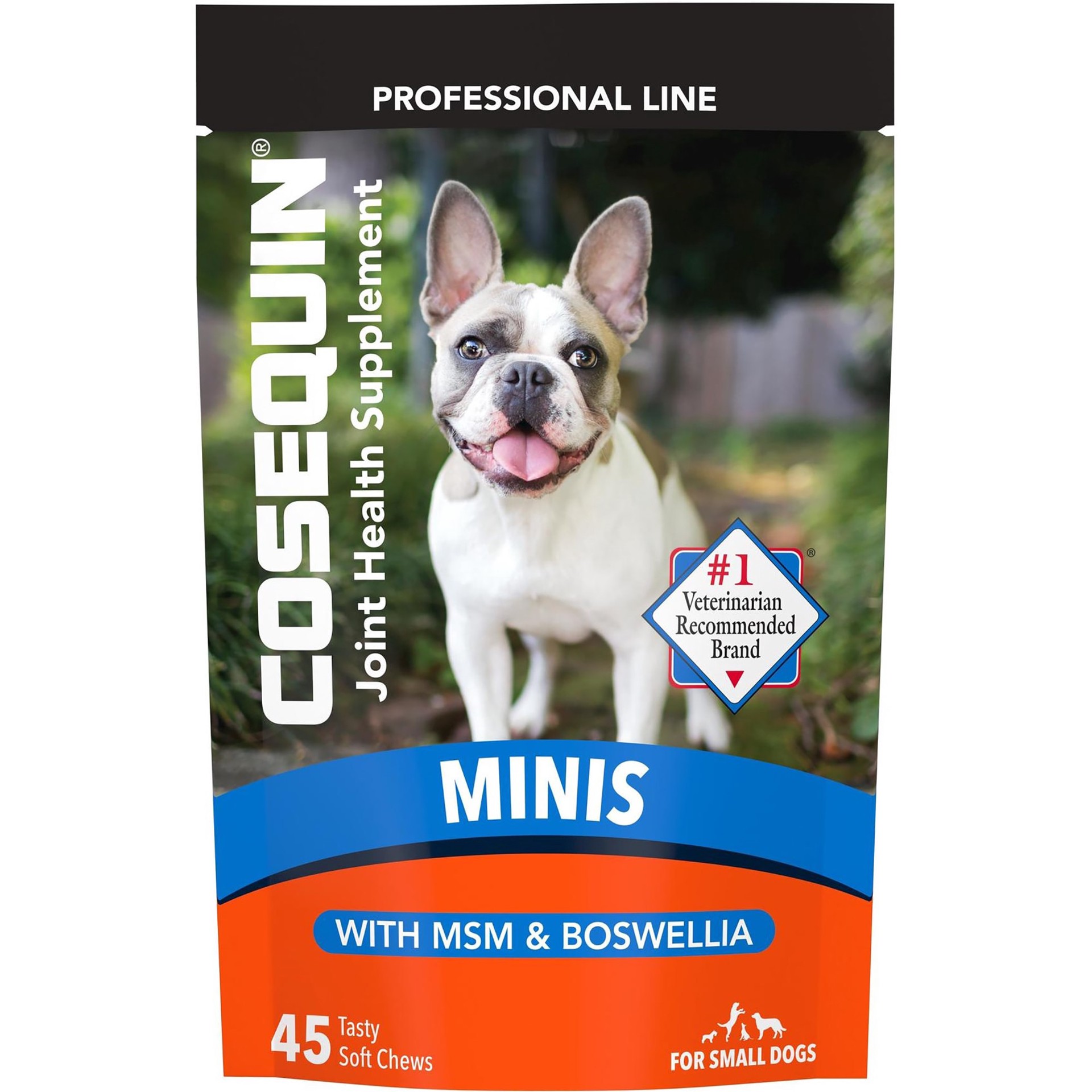 slide 1 of 1, Cosequin Minis Plus MSM & Boswellia Dog Joint Health Supplement for Dogs, 0.22 lb