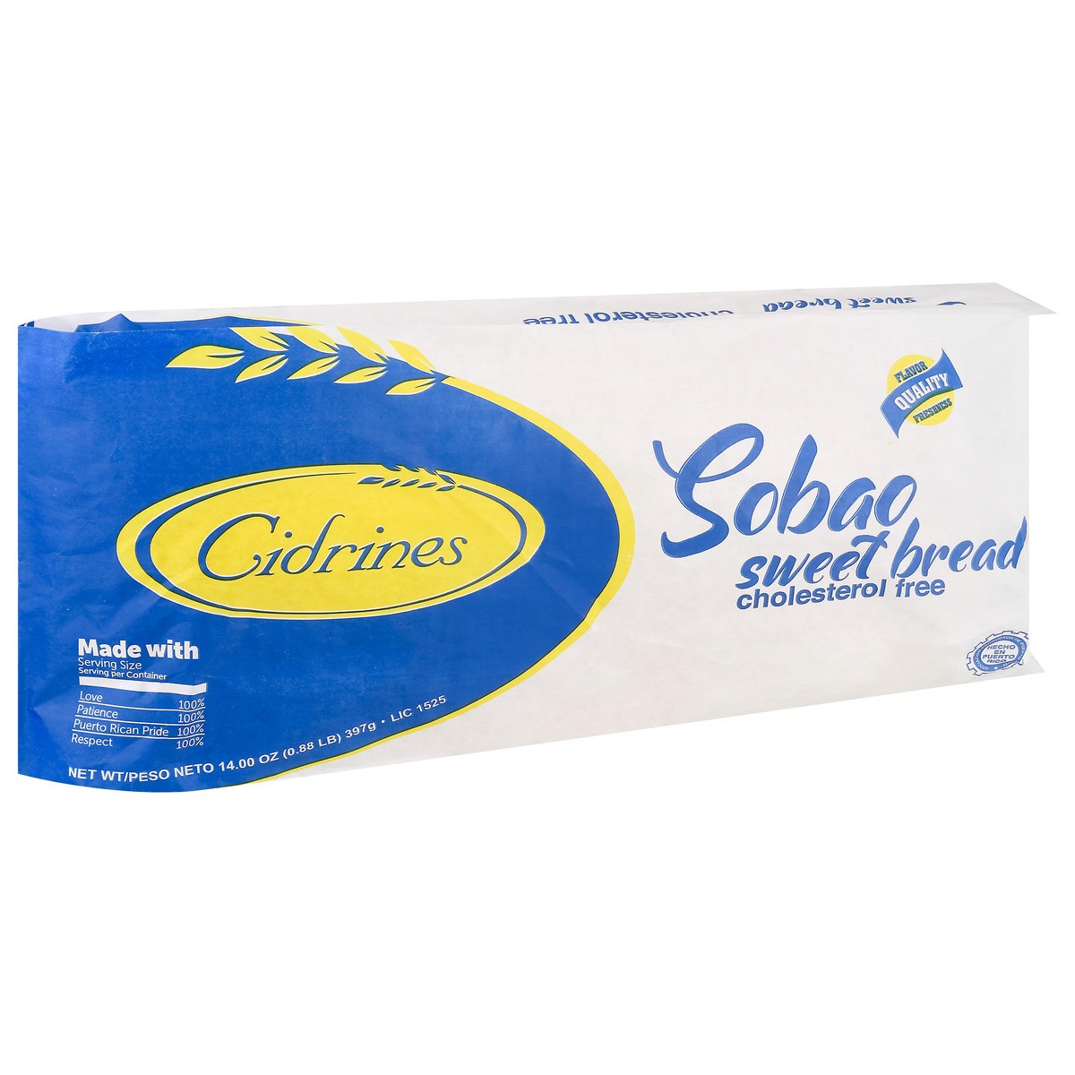 slide 8 of 9, Cidrines Sobao Cholesterol Free Sweet Bread 14.00 oz, 14 oz