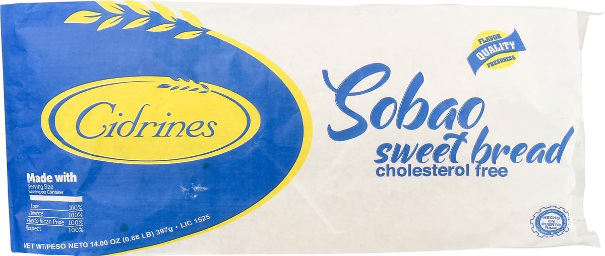 slide 7 of 9, Cidrines Sobao Cholesterol Free Sweet Bread 14.00 oz, 14 oz