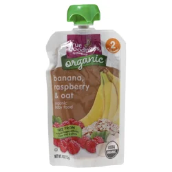 True Goodness Organic Banana Raspberry & Oat Baby Food Pouch